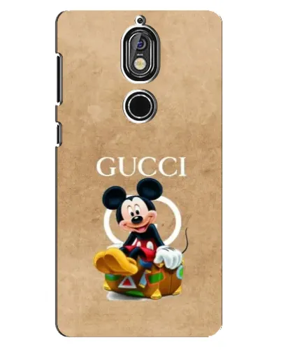 Чехол для Nokia 7 с картинкой «Микки Маус Gucci — крафт»