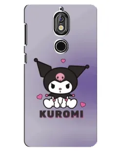 Чохол для Nokia 7 з картинкою «Kuromi — фіолетовий арт»