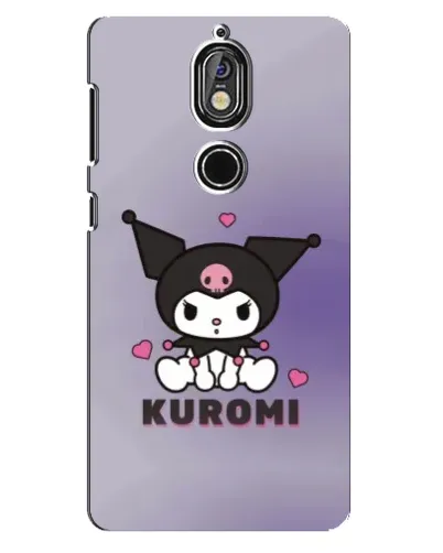 Чехол для Nokia 7 с картинкой «Kuromi — фиолетовый арт»