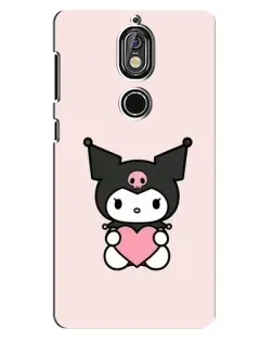 Чохол для Nokia 7 з картинкою «Kuromi та серце»