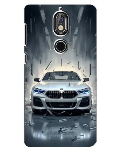 Чехол для Nokia 7 с картинкой «BMW в свете фар»