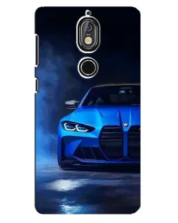 Чехол для Nokia 7 с картинкой «Голубая BMW M4» Чехол для Nokia 7 с картинкой «Голубая BMW M4»