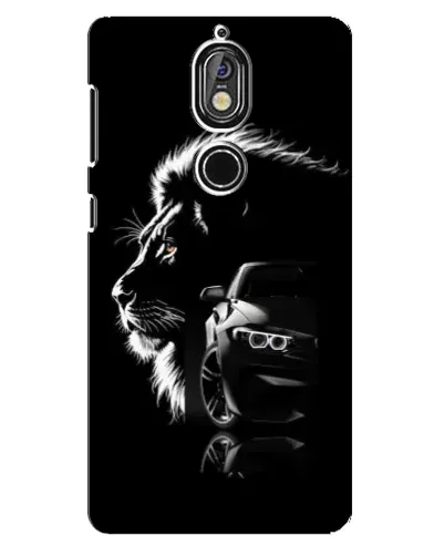 Чехол для Nokia 7 с картинкой «BMW и лев»