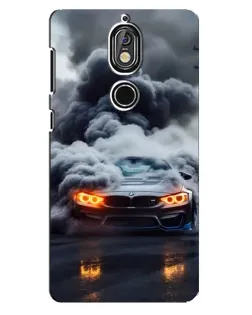 Чехол для Nokia 7 с картинкой «BMW в дыму» Чехол для Nokia 7 с картинкой «BMW в дыму»