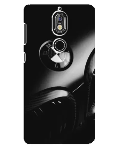 Чехол для Nokia 7 с картинкой «Эмблема BMW — макро»