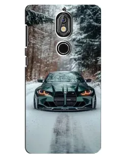 Чехол для Nokia 7 с картинкой «BMW в зимнем лесу» Чехол для Nokia 7 с картинкой «BMW в зимнем лесу»