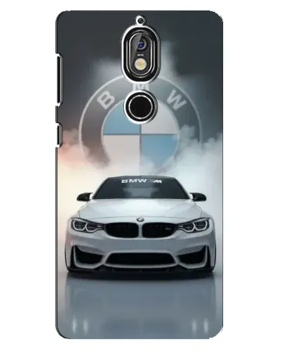 Чохол для Nokia 7 з картинкою «BMW в білому диму» Чохол для Nokia 7 з картинкою «BMW в білому диму»