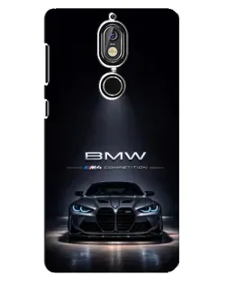 Чехол для Nokia 7 с картинкой «BMW сквозь ночной город» Чехол для Nokia 7 с картинкой «BMW сквозь ночной город»