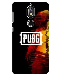 Чехол для Nokia 7 с картинкой «Яркий логотип PUBG»