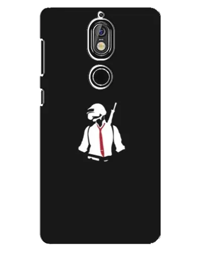 Чехол для Nokia 7 с картинкой «PUBG — силуэт воина» Чехол для Nokia 7 с картинкой «PUBG — силуэт воина»