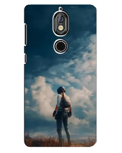 Чехол для Nokia 7 с картинкой «Герой PUBG на скале» Чехол для Nokia 7 с картинкой «Герой PUBG на скале»