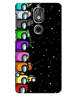 Чехол для Nokia 7 с картинкой «Команда Among Us» Чехол для Nokia 7 с картинкой «Команда Among Us»