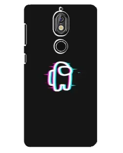Чехол для Nokia 7 с картинкой «Among Us неон» Чехол для Nokia 7 с картинкой «Among Us неон»