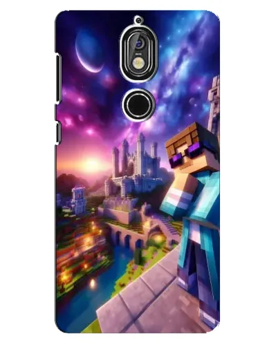 Чохол для Nokia 7 з картинкою «Стів та космос» Чохол для Nokia 7 з картинкою «Стів та космос»