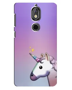 Чехол для Nokia 7 с картинкой «Единорог градиент» Чехол для Nokia 7 с картинкой «Единорог градиент»
