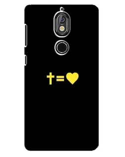 Чохол для Nokia 7 з картинкою «Серце та Хрест»