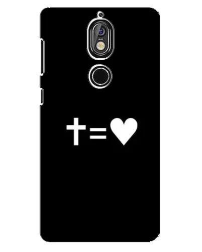 Чохол для Nokia 7 з картинкою «Хрест та Серце» Чохол для Nokia 7 з картинкою «Хрест та Серце»