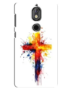 Чохол для Nokia 7 з картинкою «Акварельний хрест»