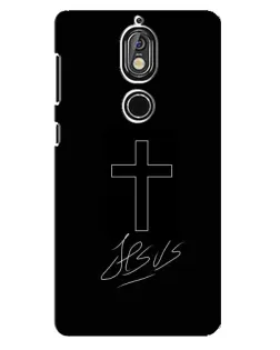 Чехол для Nokia 7 с картинкой «Графический крест Jesus» Чехол для Nokia 7 с картинкой «Графический крест Jesus»