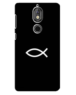 Чехол для Nokia 7 с картинкой «Символ рыбы Jesus» Чехол для Nokia 7 с картинкой «Символ рыбы Jesus»