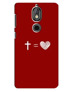 Чехол для Nokia 7 с картинкой «Уравнение любви» Чехол для Nokia 7 с картинкой «Уравнение любви»