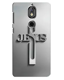 Чехол для Nokia 7 с картинкой «Металлический крест Jesus» Чехол для Nokia 7 с картинкой «Металлический крест Jesus»