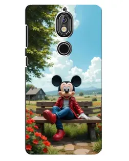 Чехол для Nokia 7 с картинкой «Микки на скамейке» Чехол для Nokia 7 с картинкой «Микки на скамейке»