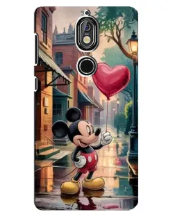 Чехол для Nokia 7 с картинкой «Микки и шарик-сердце» Чехол для Nokia 7 с картинкой «Микки и шарик-сердце»