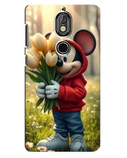Чехол для Nokia 7 с картинкой «Микки с тюльпанами» Чехол для Nokia 7 с картинкой «Микки с тюльпанами»