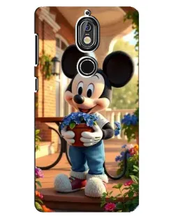 Чехол для Nokia 7 с картинкой «Микки садовод» Чехол для Nokia 7 с картинкой «Микки садовод»