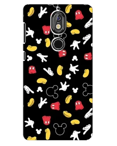 Чехол для Nokia 7 с картинкой «Графический принт лапок»