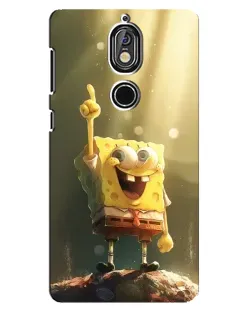 Чехол для Nokia 7 с картинкой «Сияющий Спанч Боб»