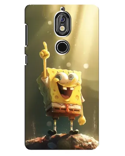 Чехол для Nokia 7 с картинкой «Сияющий Спанч Боб»