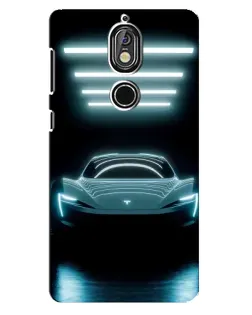 Чохол для Nokia 7 з картинкою «Tesla в неоні» Чохол для Nokia 7 з картинкою «Tesla в неоні»