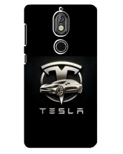 Чохол для Nokia 7 з картинкою «Tesla — срібне авто» Чохол для Nokia 7 з картинкою «Tesla — срібне авто»