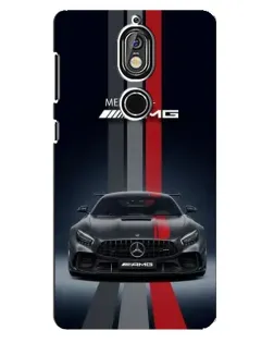 Чехол для Nokia 7 с картинкой «Mercedes — белый карбон»