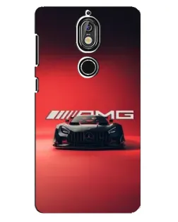 Чехол для Nokia 7 с картинкой «Mercedes AMG — красная линия»