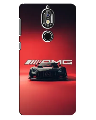Чехол для Nokia 7 с картинкой «Mercedes AMG — красная линия»