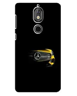 Чехол для Nokia 7 с картинкой «Mercedes — ретро стиль»