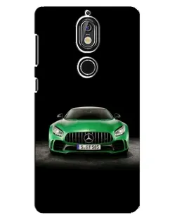 Чехол для Nokia 7 с картинкой «Mercedes — неоновый лого»