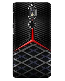 Чехол для Nokia 7 с картинкой «Mercedes Carbon Grid»