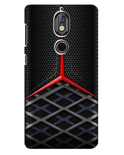 Чехол для Nokia 7 с картинкой «Mercedes Carbon Grid»