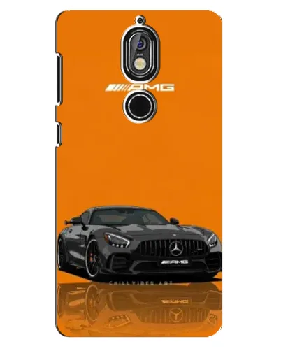 Чехол для Nokia 7 с картинкой «Оранжевый Mercedes AMG»