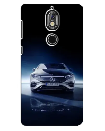 Чехол для Nokia 7 с картинкой «Ночной Mercedes EQ»