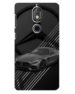 Чехол для Nokia 7 с картинкой «Mercedes AMG — графика»