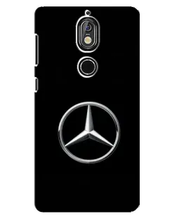 Чехол для Nokia 7 с картинкой «Mercedes классический лого»
