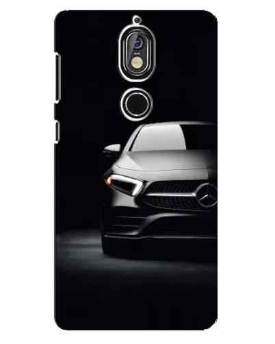 Чехол для Nokia 7 с картинкой «Свет фар Mercedes»