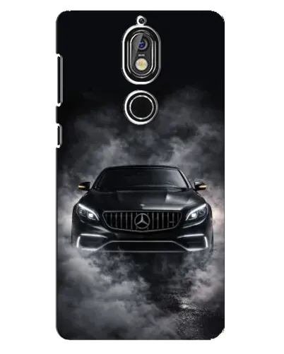 Чехол для Nokia 7 с картинкой «Mercedes в дыму»