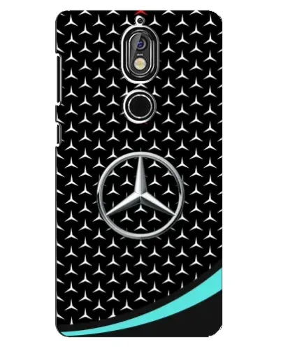 Чехол для Nokia 7 с картинкой «Mercedes — бирюзовый акцент»