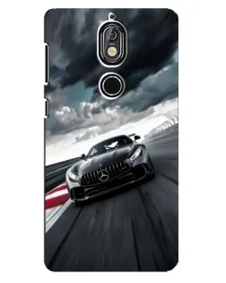 Чехол для Nokia 7 с картинкой «Гоночный Mercedes AMG»
